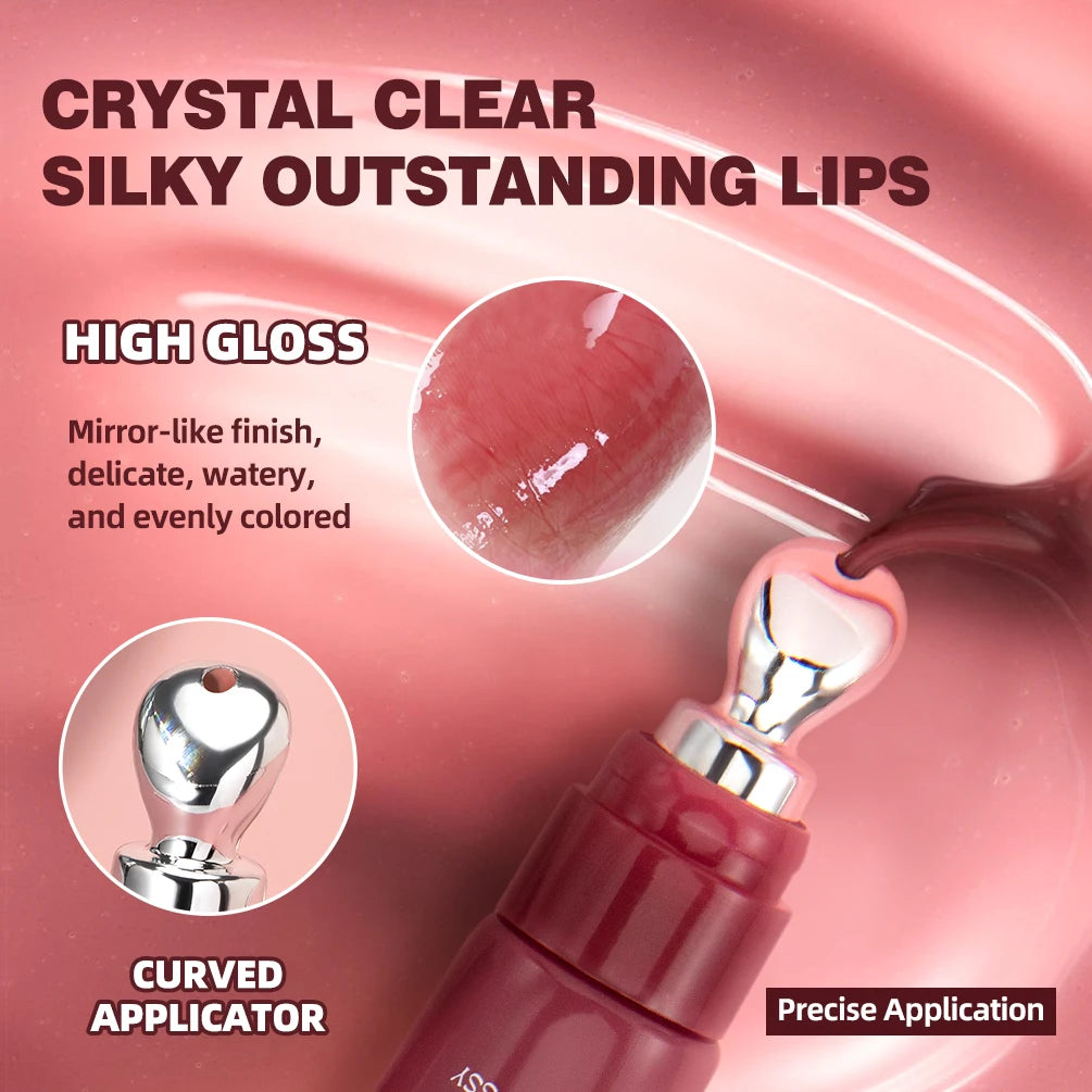 Jelly Pout Pearl Lip Gloss - High-Shine Glitter Lip Glaze & Moisturizing Tint