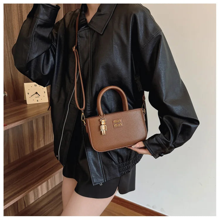 Small Crossbody Phone Bag for Women - Minimalist Vegan Leather Shoulder Purse