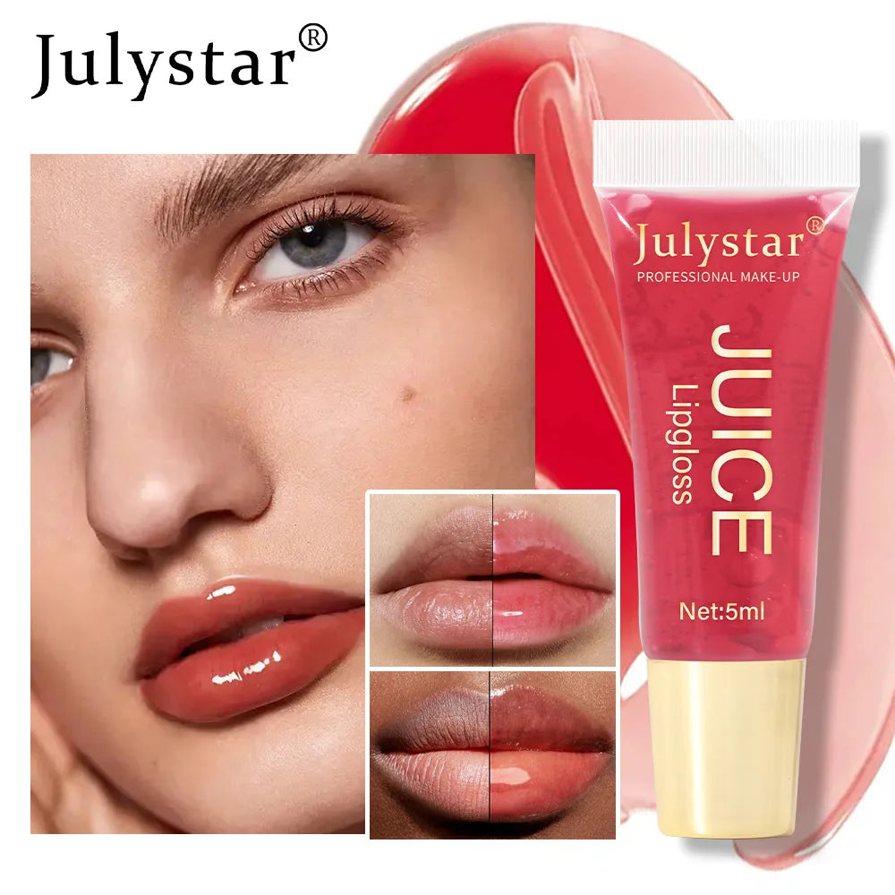 Luxe Hydrating Lip Oil – Plumping Nude Brown Tint & High-Shine Finish