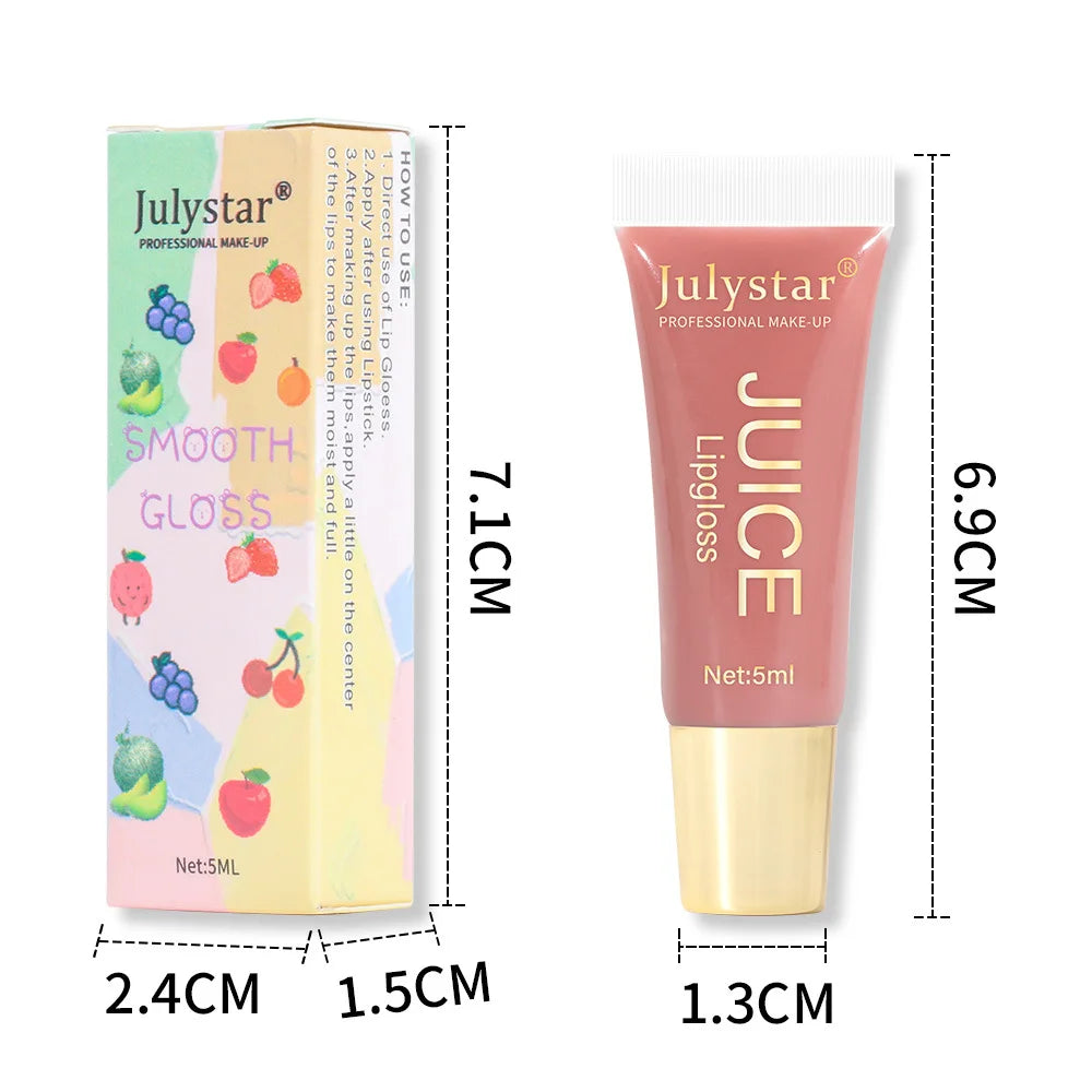 Luxe Hydrating Lip Oil – Plumping Nude Brown Tint & High-Shine Finish