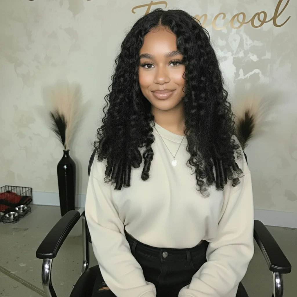 HD Lace Frontal Wig – 13x6 Loose Deep Wave Burmese Human Hair Wig, Pre-Plucked Natural Color