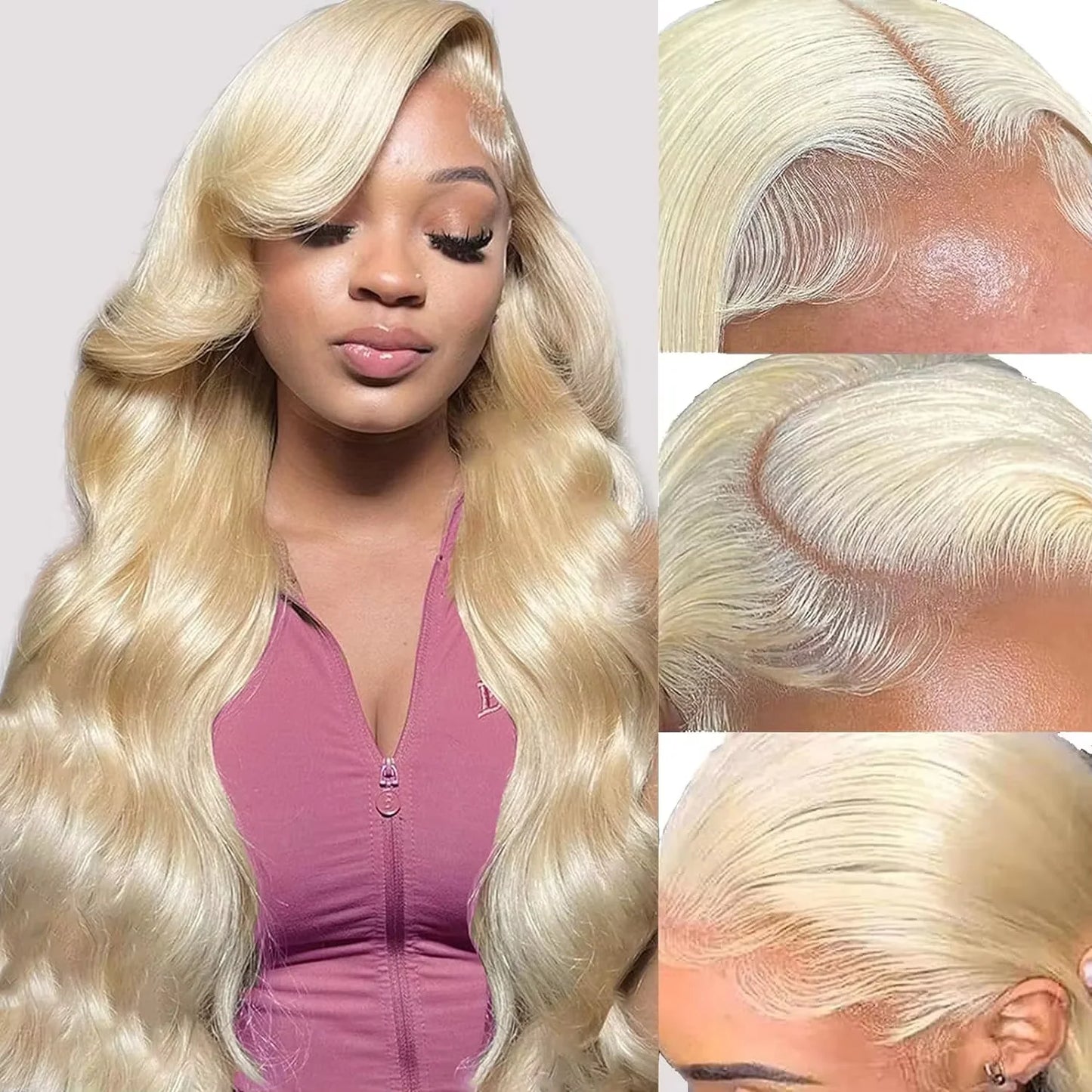 Pre-Plucked 613 Blonde HD Lace Front Wig – 250% Density Body Wave Human Hair