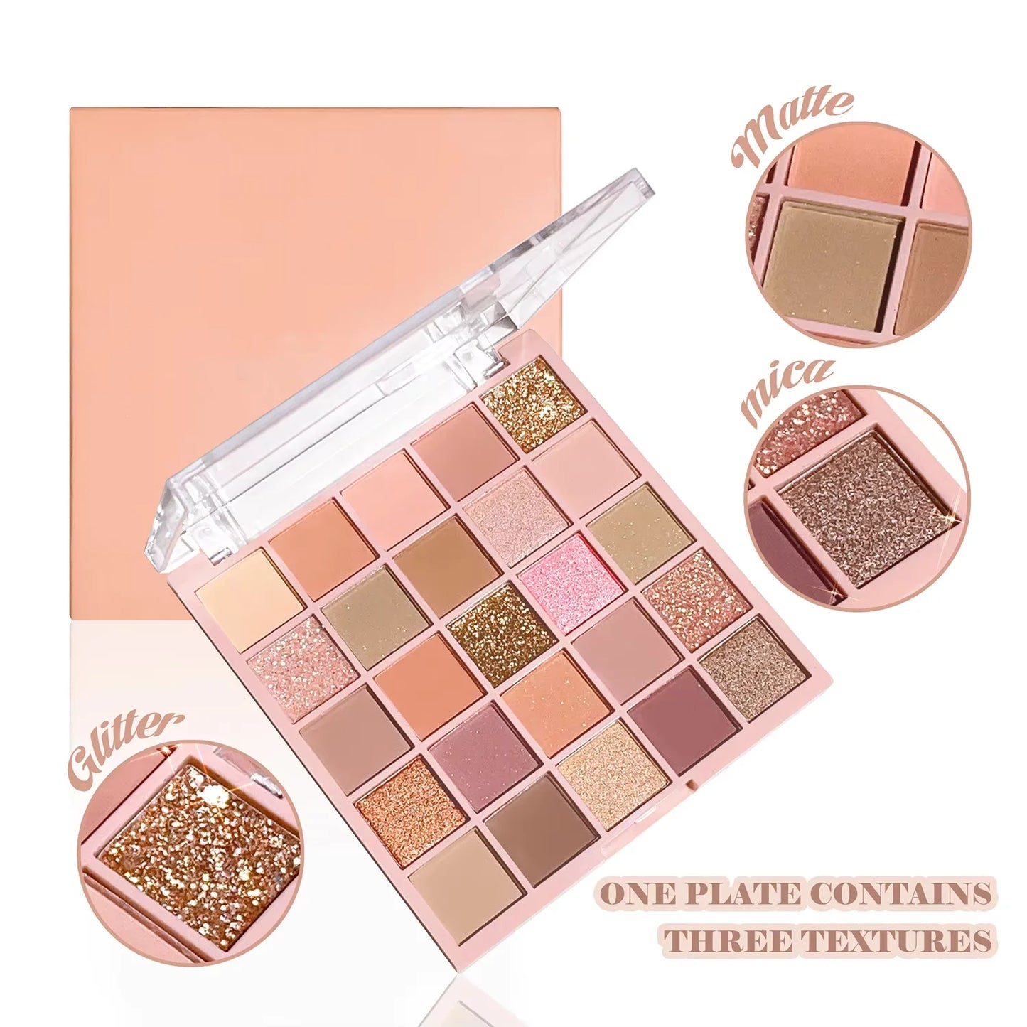 Sunset Earth 25-Color Eyeshadow Palette | High-Pigment Warm Neutrals & Shimmers