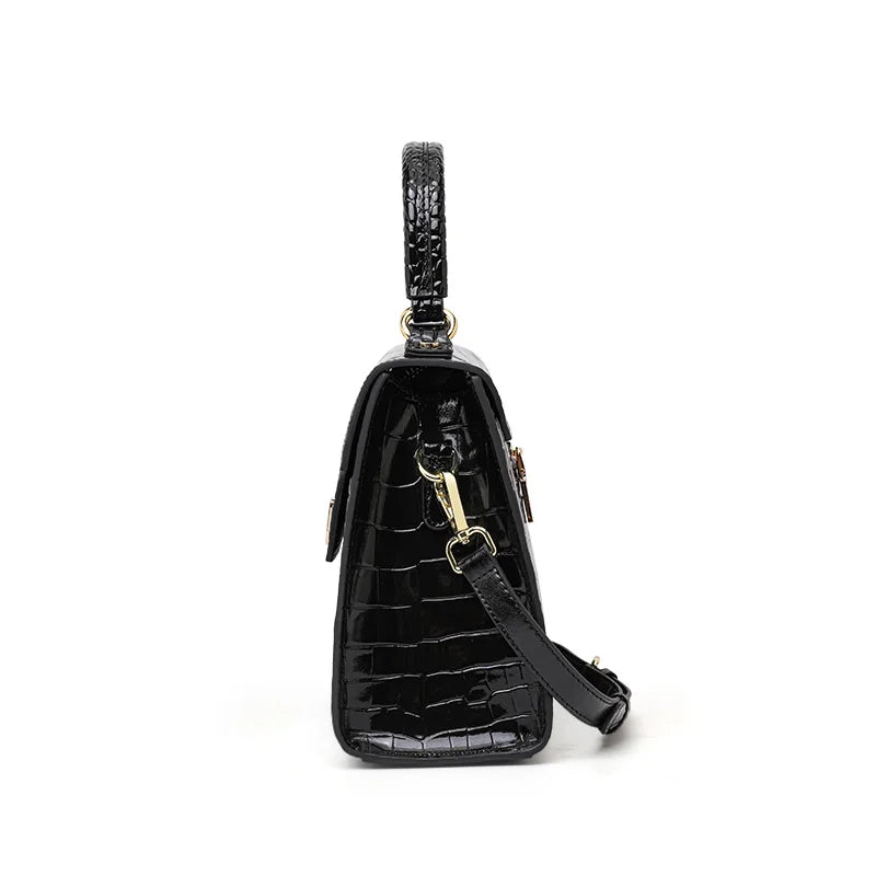 Luxury Croc-Embossed Leather Handbag – Premium Shoulder & Crossbody Purse for Women