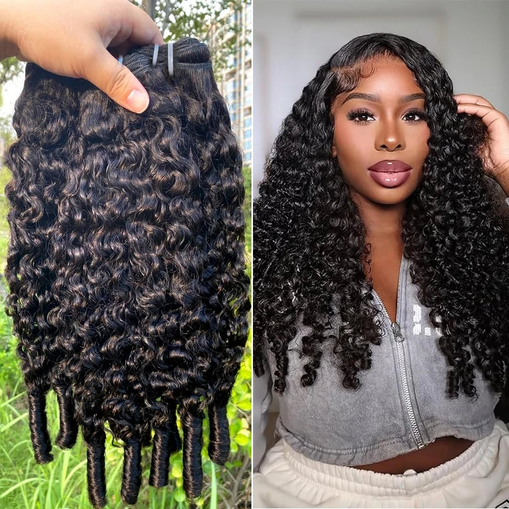 Raw Burmese Curly Hair Bundles – 100% Unprocessed Virgin Hair with Spiral Ends