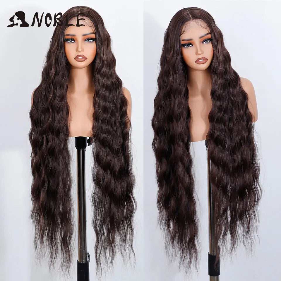 36" Body Wave Lace Wig – Heat Resistant Synthetic fiber.