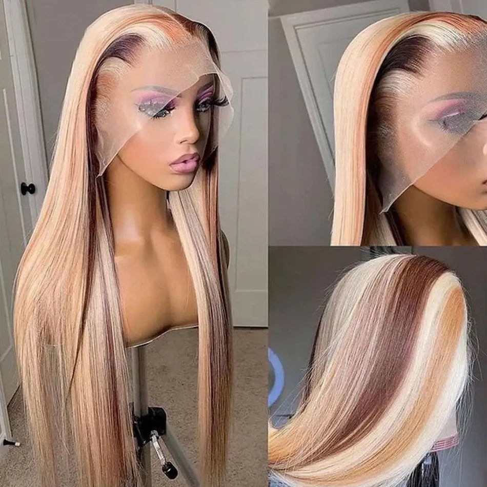 13x4 HD Lace Frontal Wig - 36" Body Wave (Honey Blonde #613)