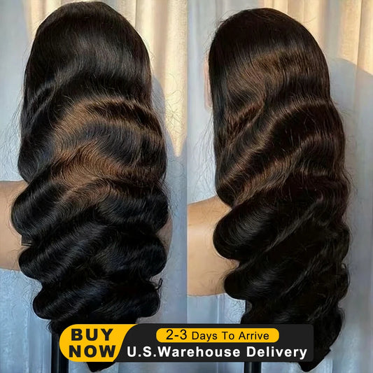 Luxury 40” Body Wave 13x6 HD Lace Wig (300% Density) – Pre-Plucked Brazilian Remy