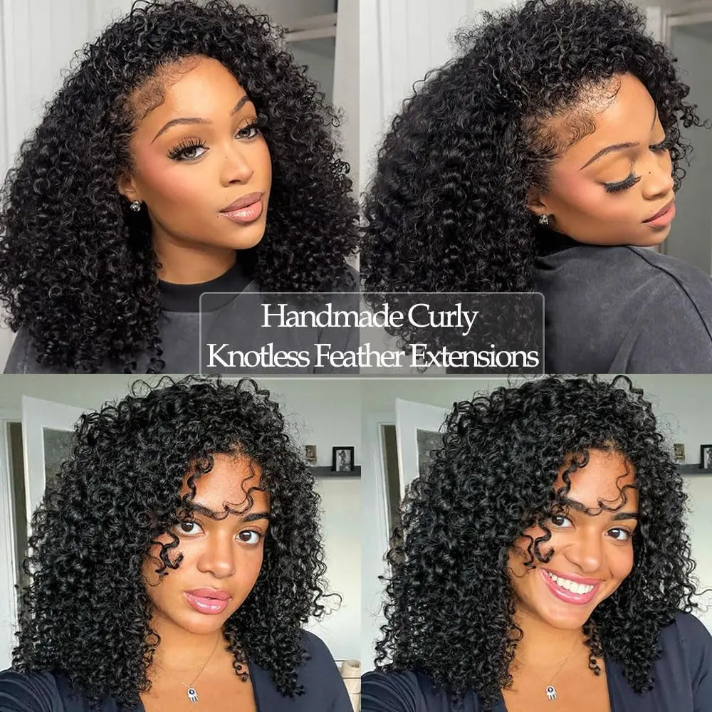 Burmese Water Wave Human Hair for Braiding - Brown Pre-Separated Deep Curly Hair for Invisible Boho Braids