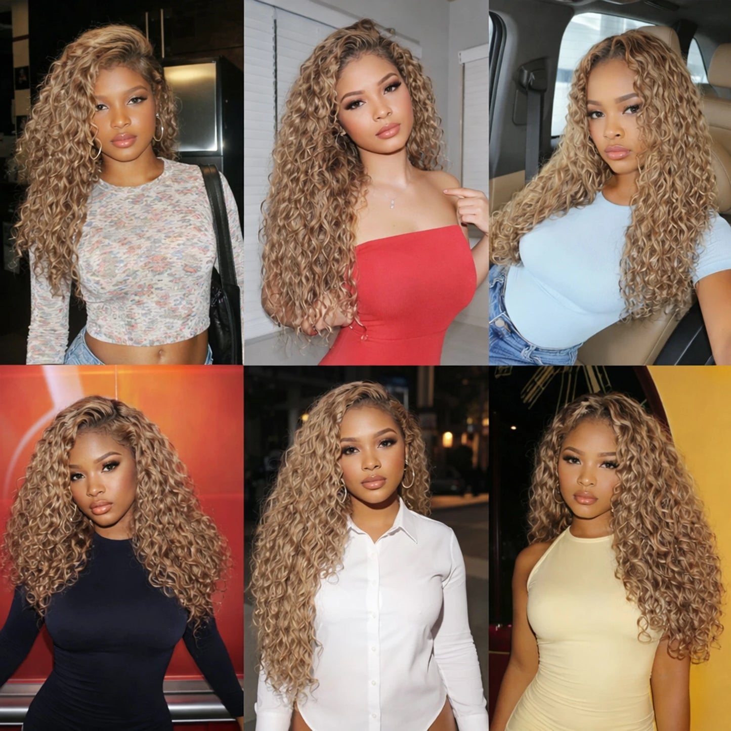 Burmese Water Wave Human Hair for Braiding - Brown Pre-Separated Deep Curly Hair for Invisible Boho Braids