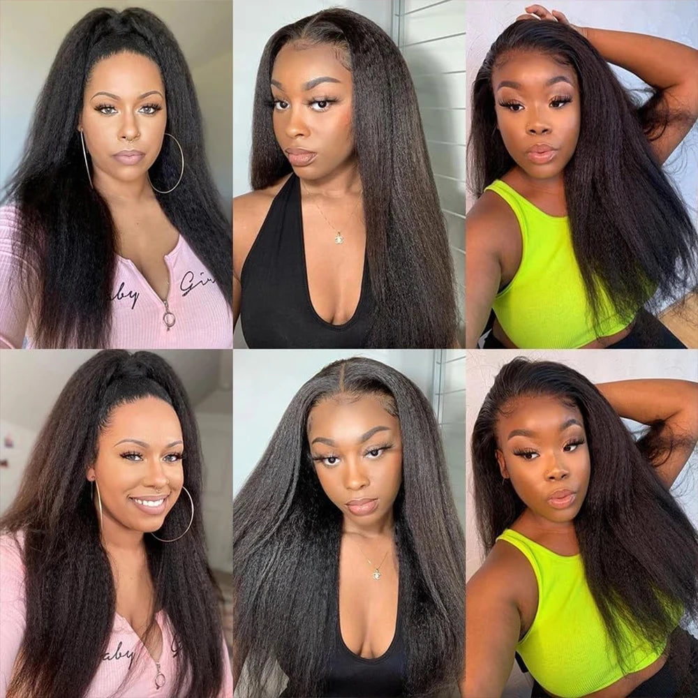 Kinky Straight 13x4 HD Lace Front Human Hair Wig (250% Density)