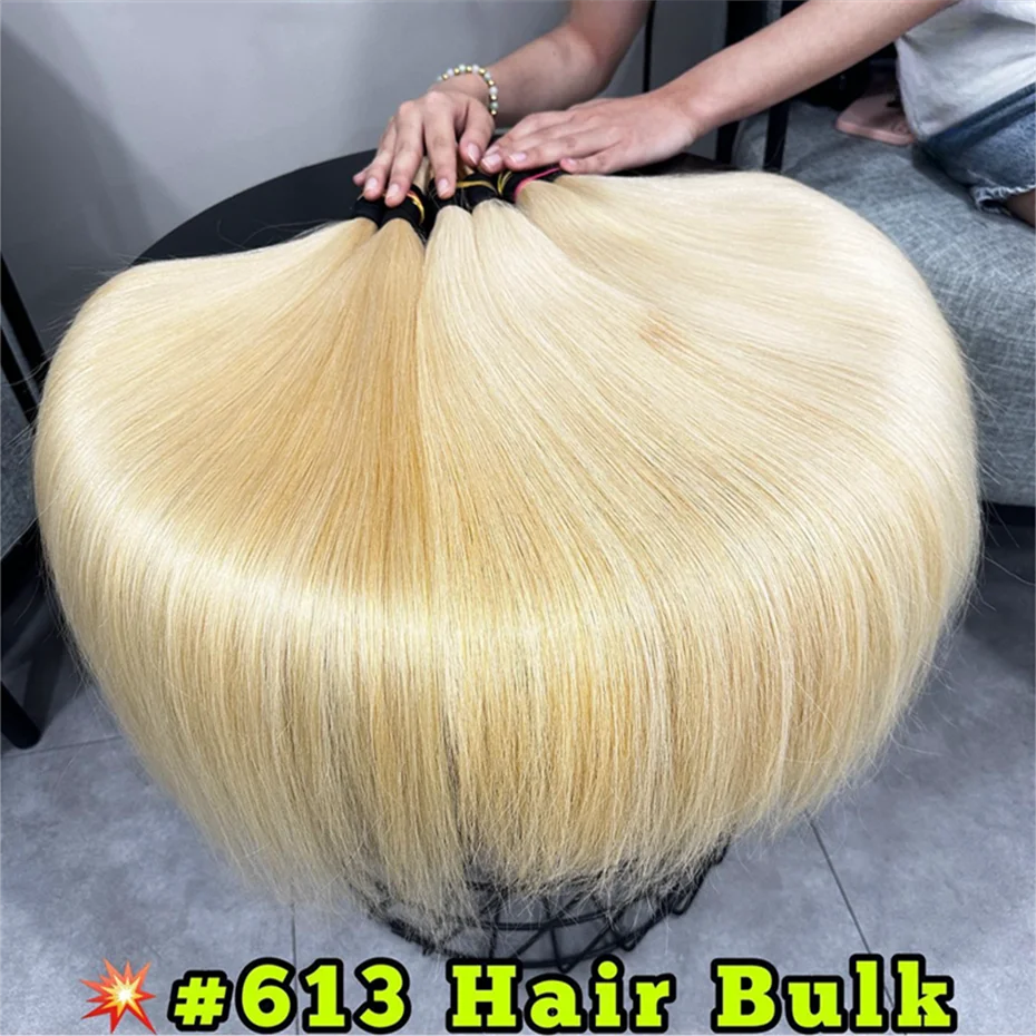 Brazilian 613 Blonde Straight Bundles (1/3/4 Bundle Deals) – 100% Remy Human Hair, 30-40 Inch lengths