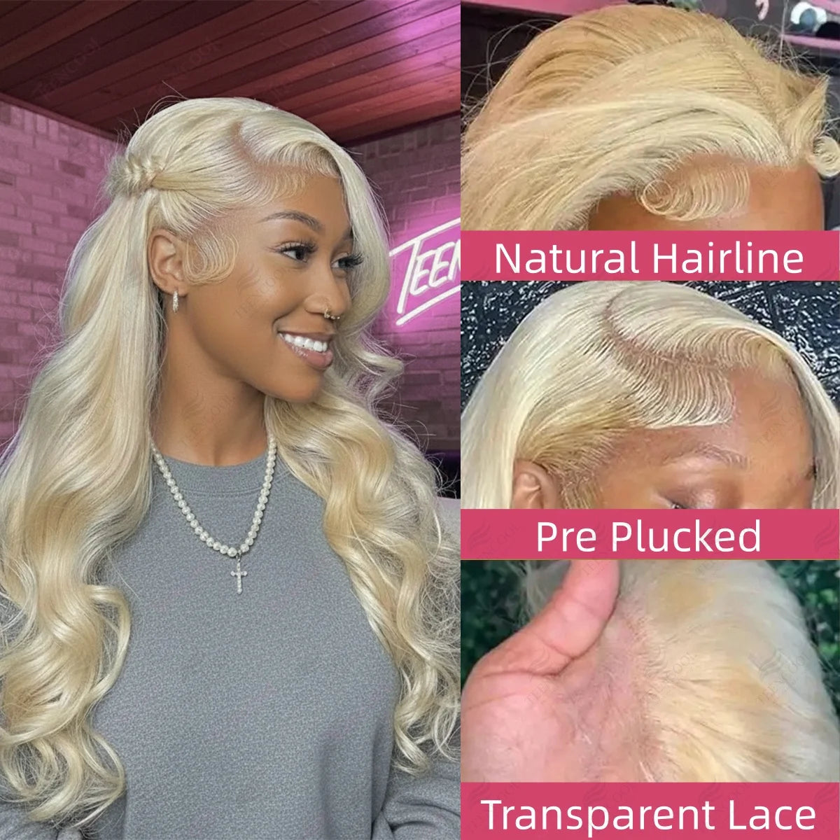 Luxury 613 Blonde 13x6 Lace Frontal Wig – 200% Density Body Wave Brazilian Human Hair