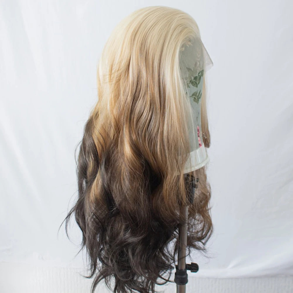 AIMEYA 30" Long Body Wave Synthetic Lace Front Wig – Natural Hairline