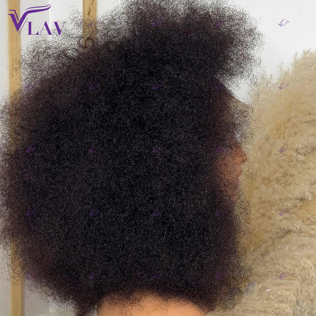 Glueless Afro Kinky Curly HD Transparent Lace Wig | 450% Ultra-Density Human Hair