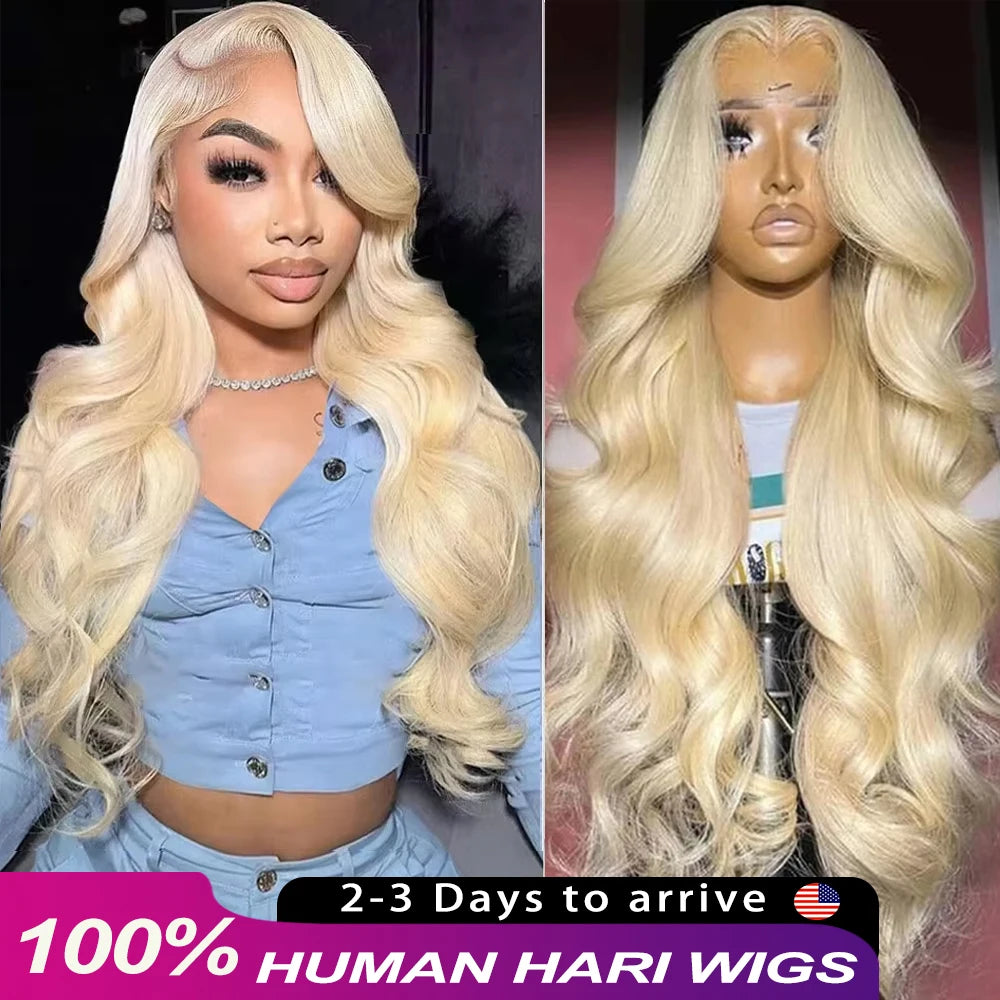 Pre-Plucked 613 Blonde HD Lace Front Wig – 250% Density Body Wave Human Hair