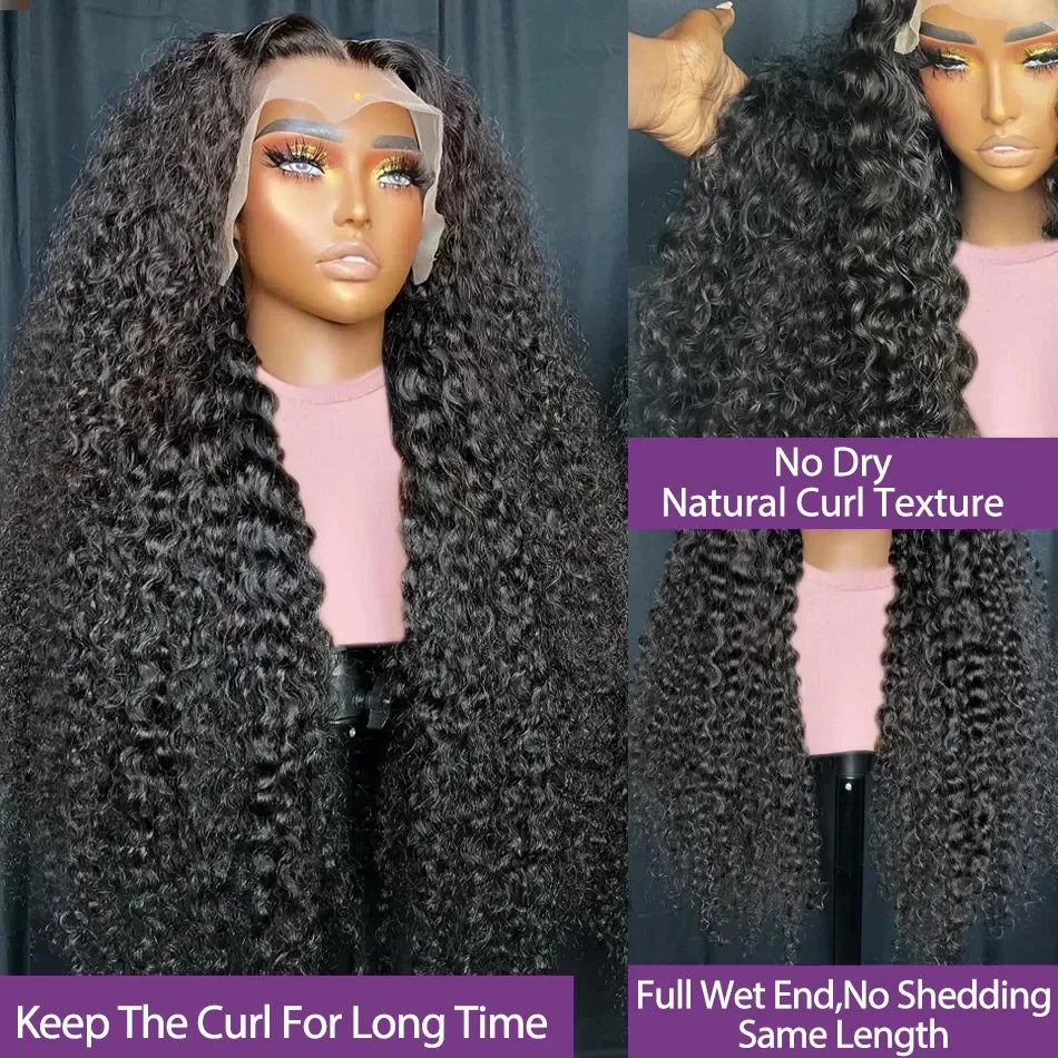 Ultra-Thick 300% Density Deep Wave HD Lace Frontal Wig – 13x6 Human Hair (30-40 Inch)