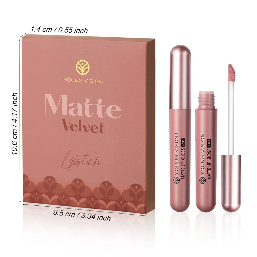 HANDAIYAN 6-Piece Matte Liquid Lipstick Set – Long-Lasting & Waterproof Lip Gloss Gift Box
