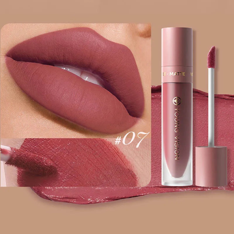 DUNUF Smooth Velvet Matte Lipstick – 3D Plumping & Waterproof