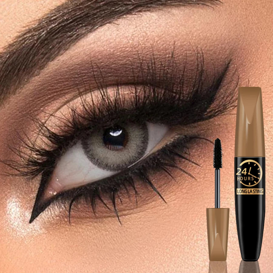 Waterproof 5D Silk Fiber Mascara – Instant Eyelash Extension & Lengthening Formula