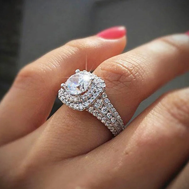 Iced Out Cubic Zirconia Ring – Hip Hop Bling Statement Ring for Men