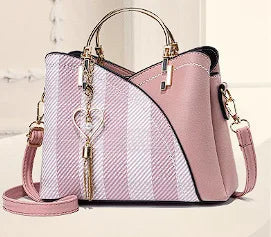 Chic Color-Block Bucket Bag – Korean-Inspired Large Capacity Crossbody & Shoulder Handbag