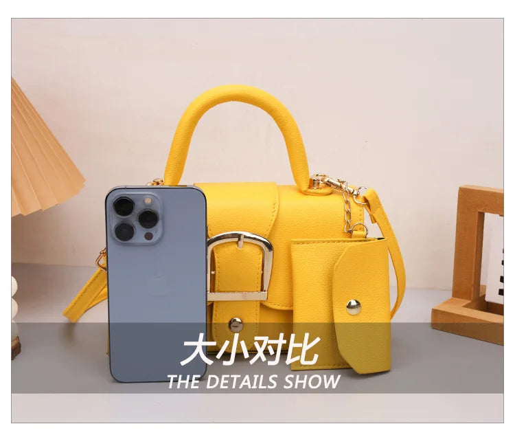 Modern Square Crossbody Bag for Women – Minimalist PU Leather Camera Bag with Adjustable Strap – Stylish Small Handbag for Daily Commute & Travel