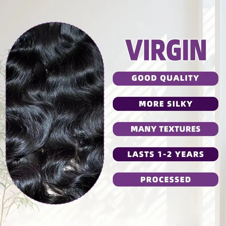 Luxury Indian Body Wave Bundles: 30-34 Inch Raw Unprocessed Double Drawn Human Hair Extensions