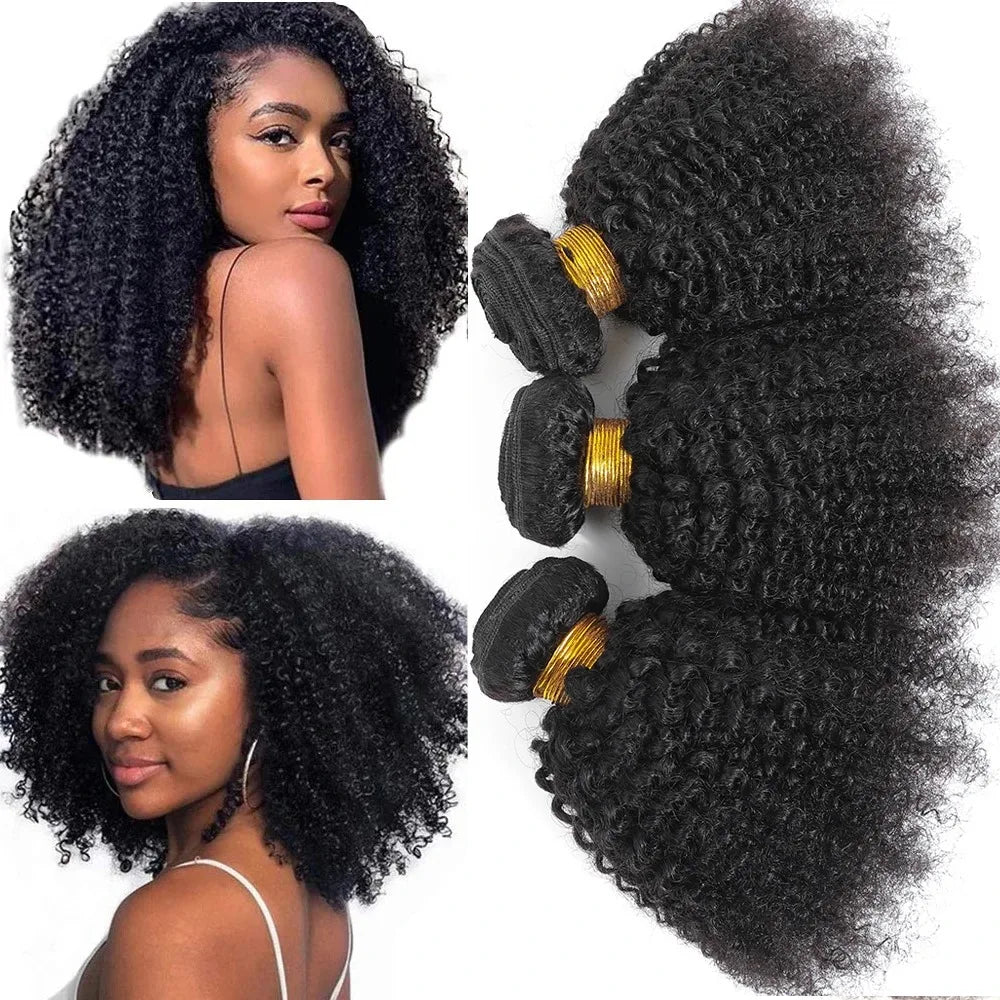 10A Brazilian Afro Kinky Curly Bundles | 100% Virgin Jerry Curl Human Hair