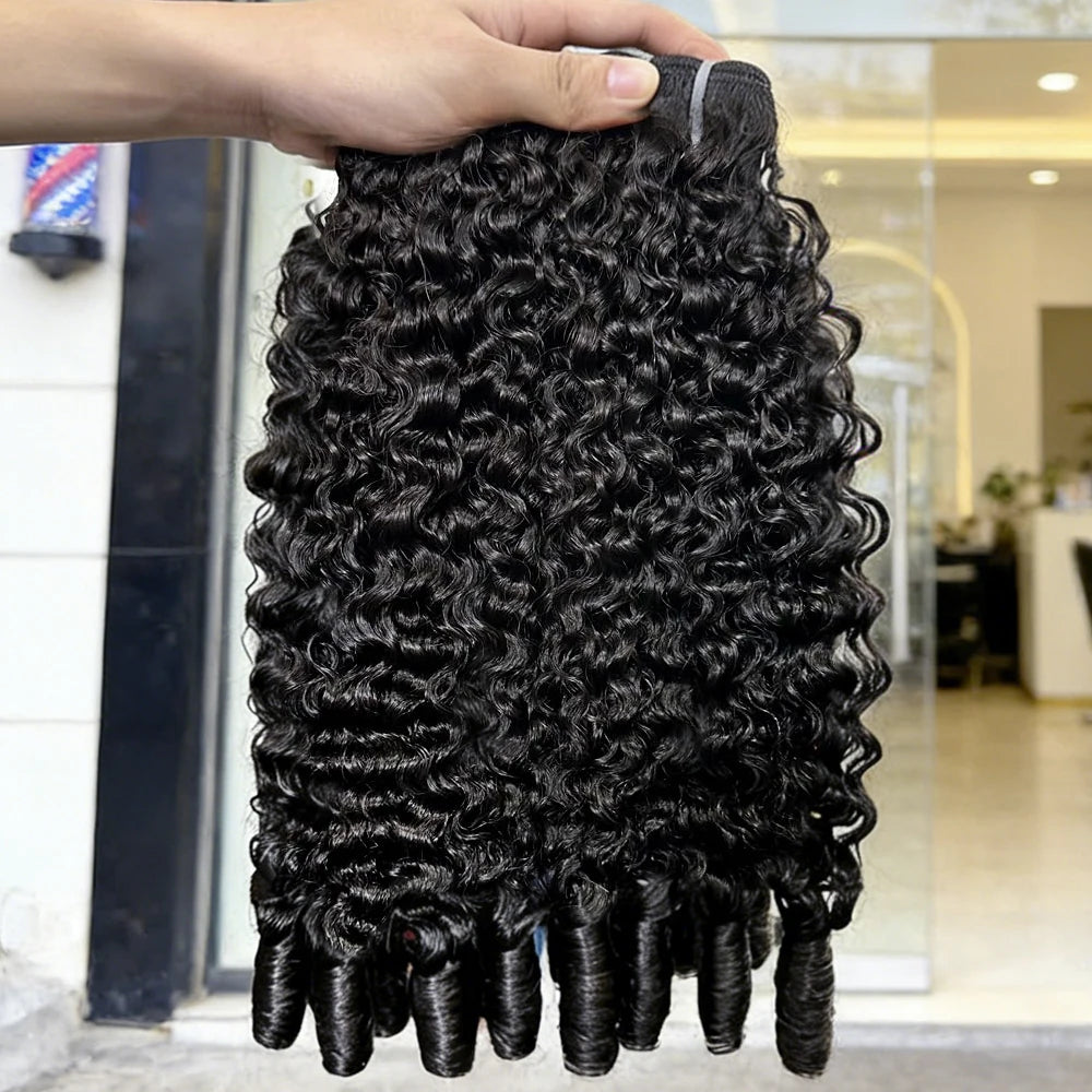 Raw Burmese Curly Hair Bundles – 100% Unprocessed Virgin Hair with Spiral Ends