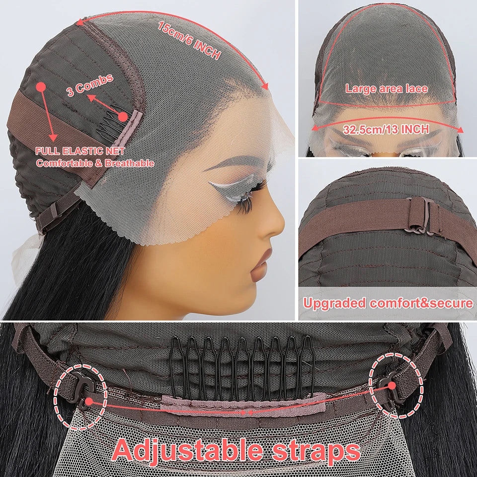 30" Straight 13x6 Lace Frontal – Natural Hairline Synthetic Wig