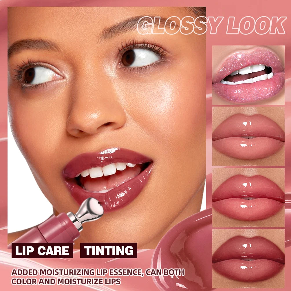 Jelly Pout Pearl Lip Gloss - High-Shine Glitter Lip Glaze & Moisturizing Tint