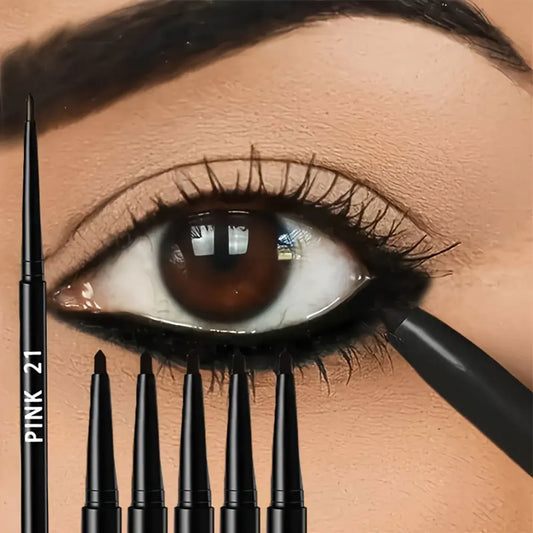 5-Pack Waterproof Black Eyeliner Pencils – Long-Wear & Smudge-Proof