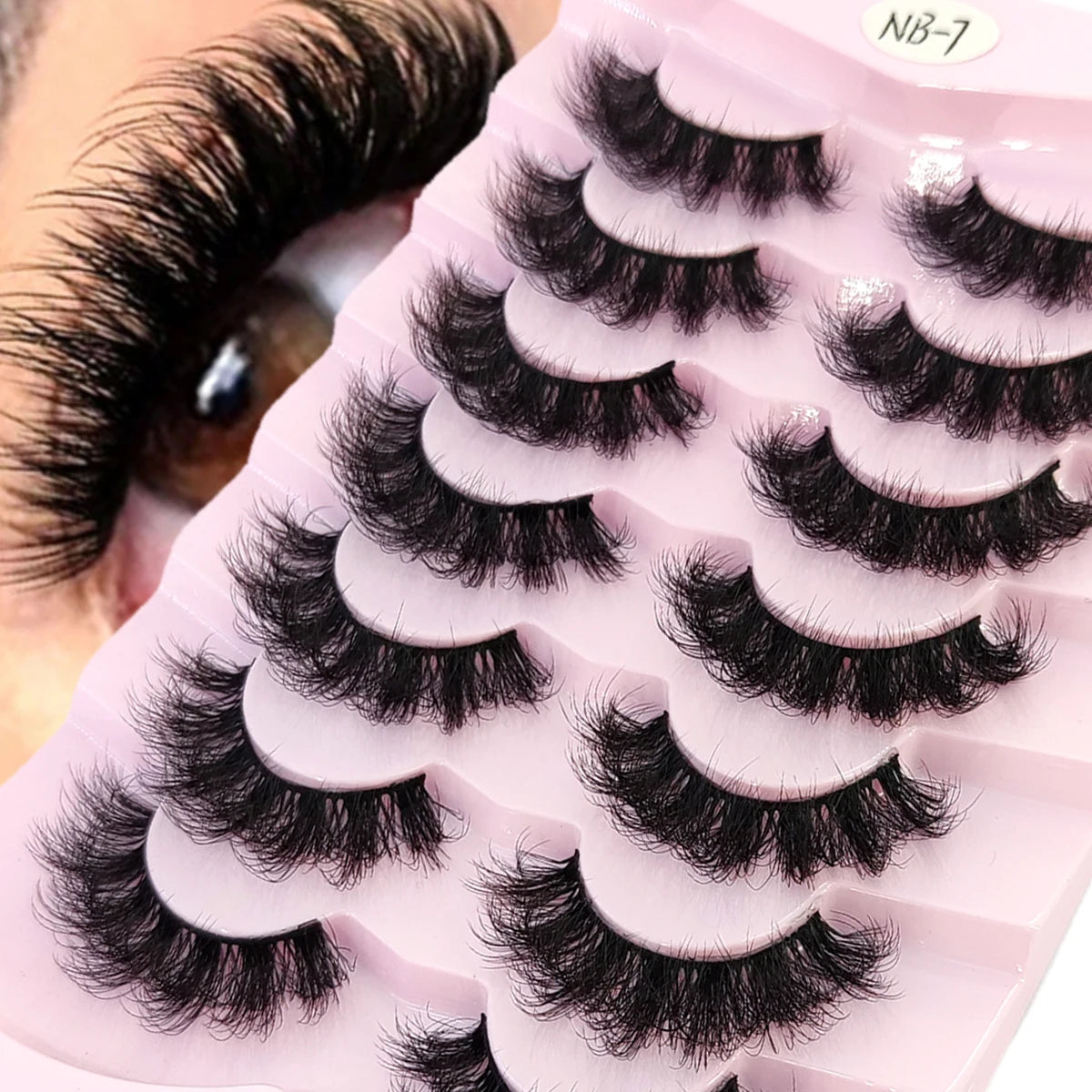 3D Fluffy Cat Eye Lashes – Soft, Wispy Natural Glam (5-Pair Set)