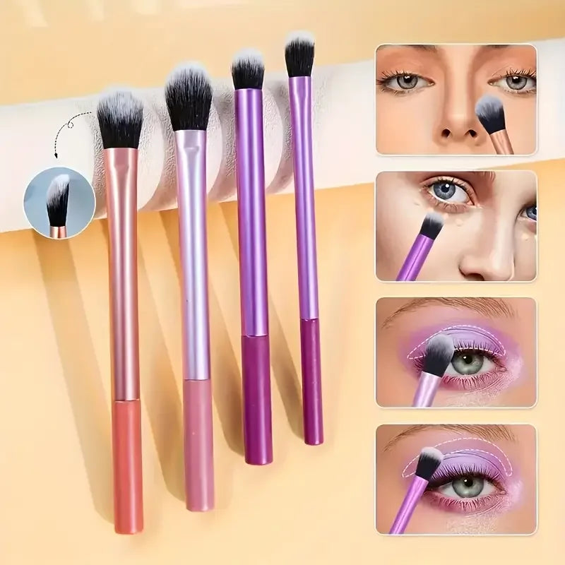 8-Piece Professional Makeup Brush Set – Premium Synthetic Bristles for Foundation, Blush, and Eyeshadow – Essential Cosmetic Tool Kit
