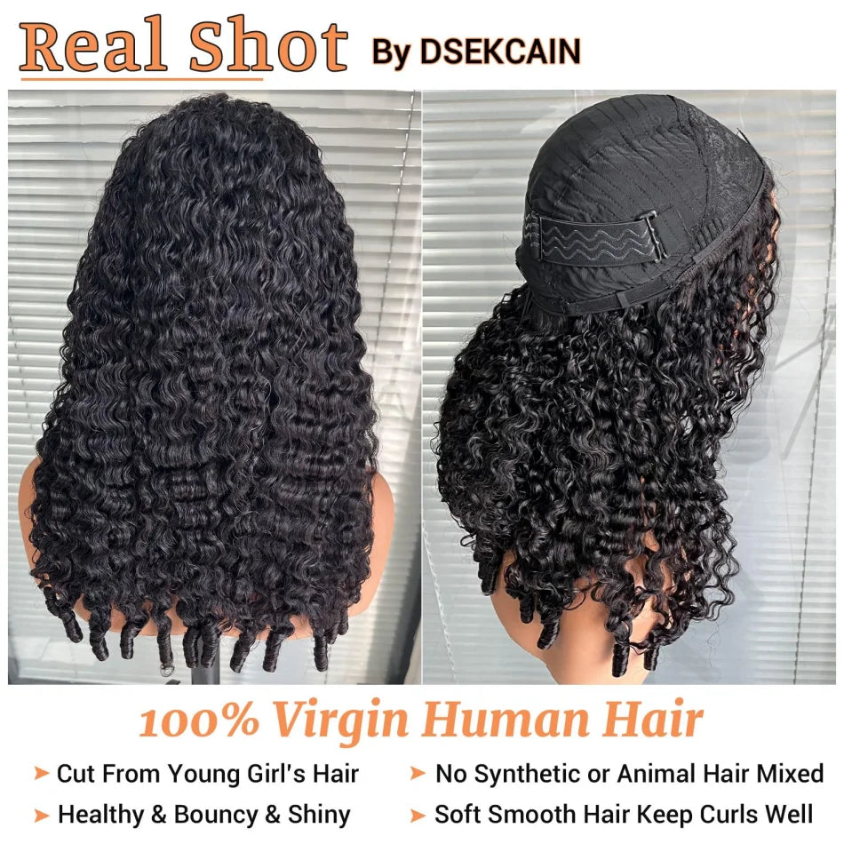 Burmese Deep Wave HD Lace Front Wig | Extra Long 40" Curly Human Hair | 13x6 Pre-Plucked Lace Frontal