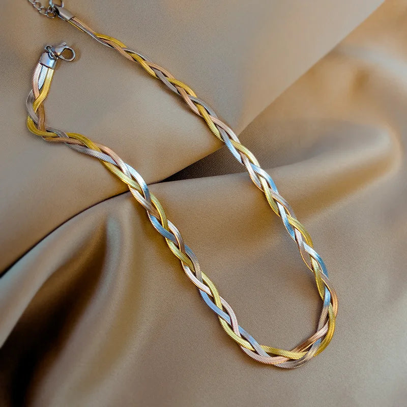 Crossover Snake Chain 3-in-1 Jewelry Set |316L Stainless Steel