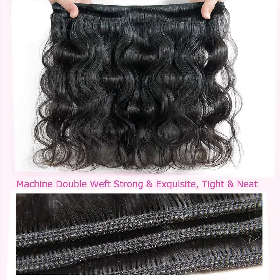 100% Raw Unprocessed Body Wave Bundles – 16A Grade Virgin Brazilian Hair Extensions