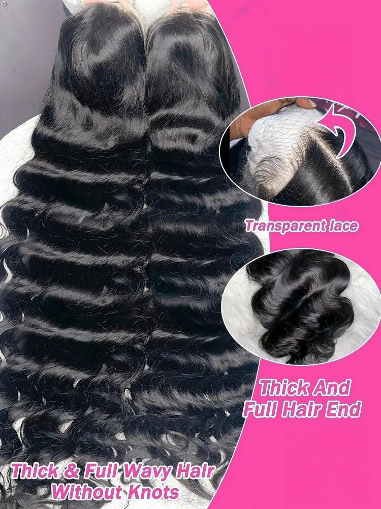 Glueless HD Lace Body Wave Human Hair Wig | 28-30" Long 250% Density | Wewave 13x4 & 13x6 Brazilian Lace Frontal
