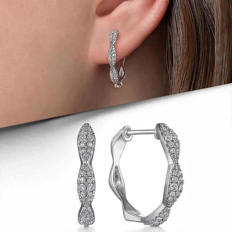 "Iris" Rainbow Zircon Gold Chain Drop Earrings