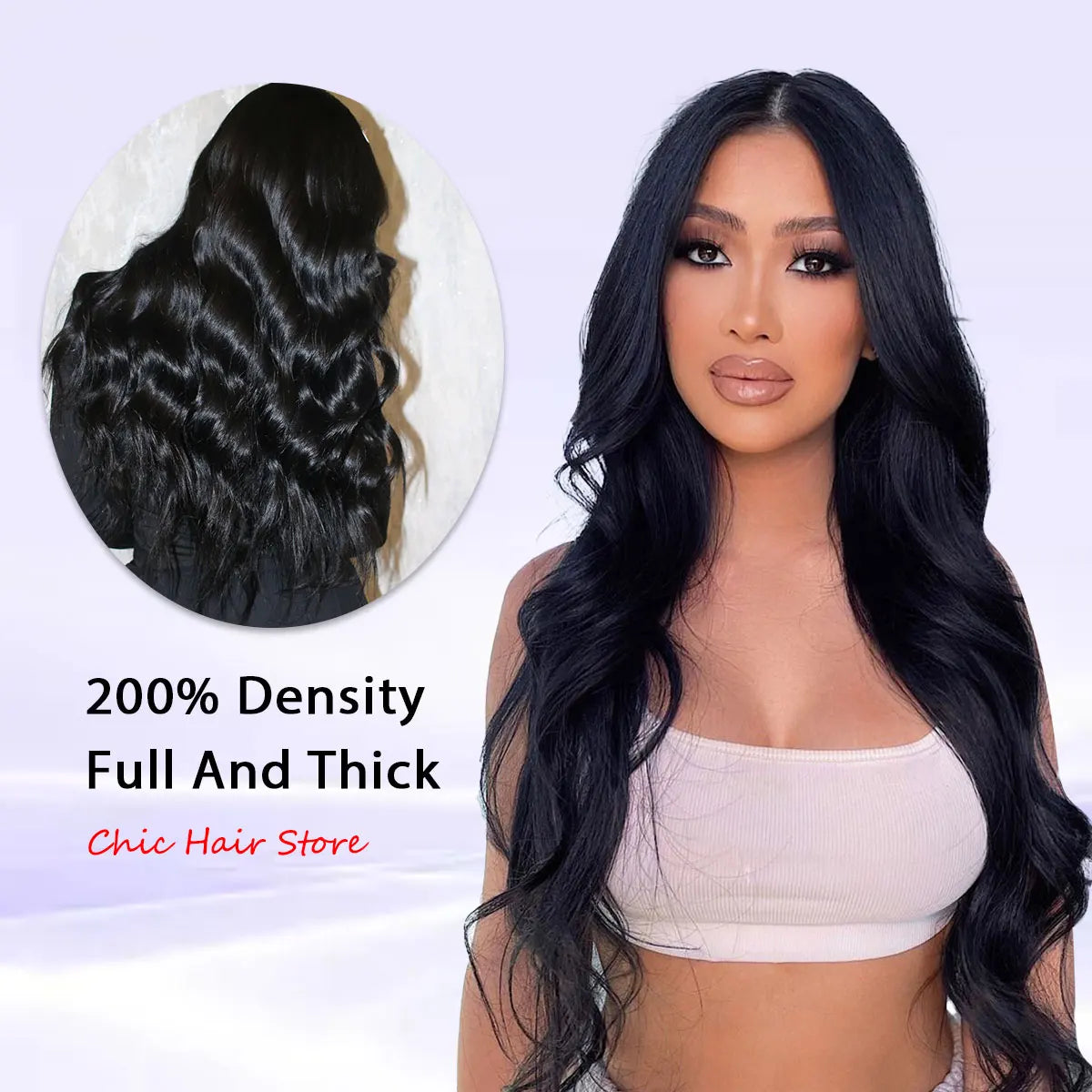 Luxury 40” Body Wave 13x6 HD Lace Wig (300% Density) – Pre-Plucked Brazilian Remy