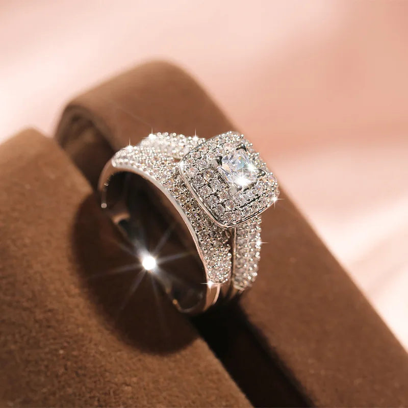 Exquisite Moissanite Statement Ring in Sterling Silver Jewelry