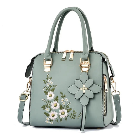 Yogodlns Luxury Embroidered Handbag – PU Leather Tassel Crossbody & Shoulder Bag