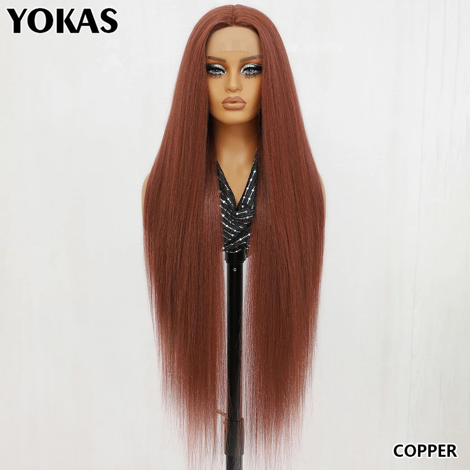 30" Straight 13x6 Lace Frontal – Natural Hairline Synthetic Wig