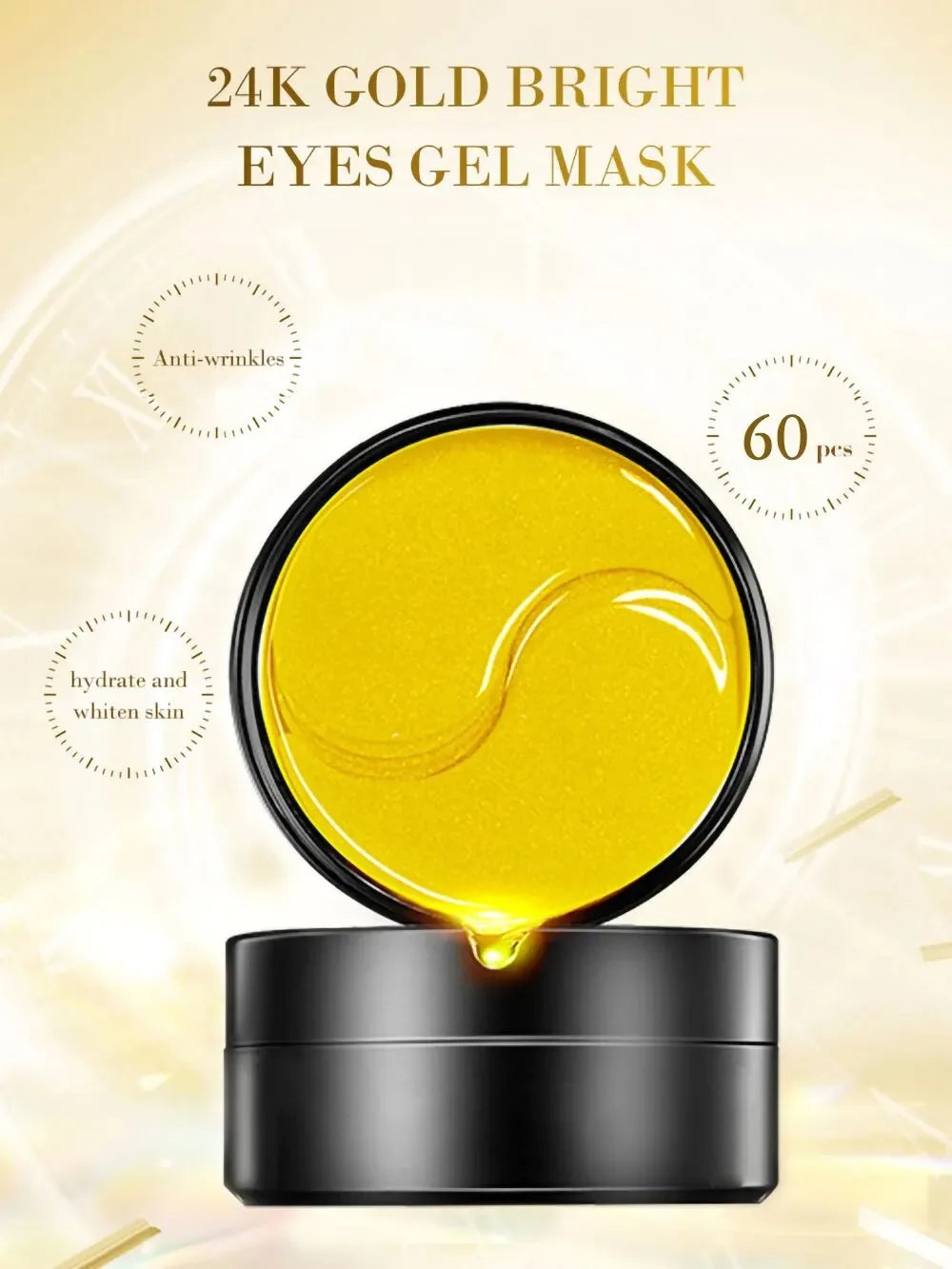Gold Collagen Crystal Eye Mask Set (60 Pcs) | Hydrating & Refreshing Skin Care
