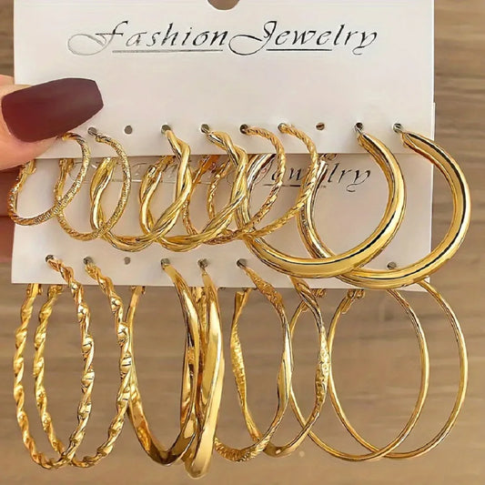 Gold Mobius Twisted Hoop Earrings | Minimalist Geometric Circular Studs