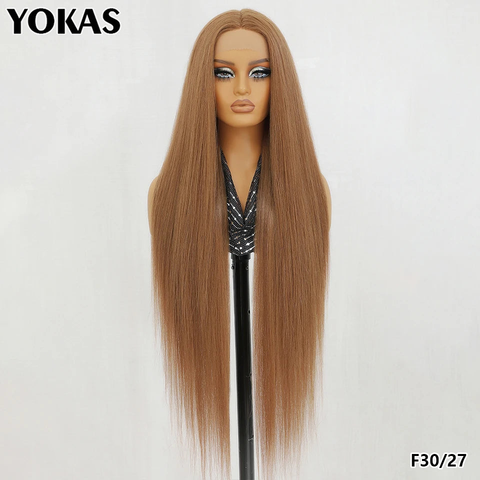 30" Straight 13x6 Lace Frontal – Natural Hairline Synthetic Wig