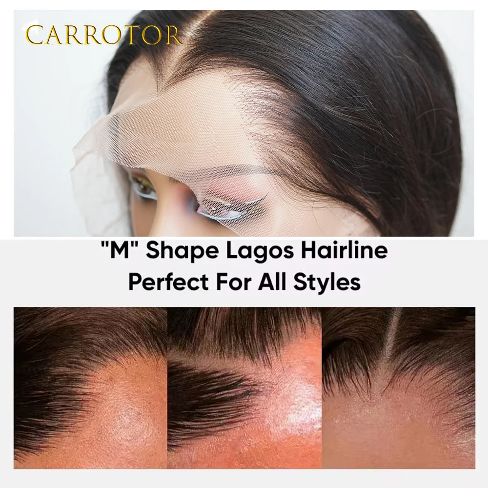 Lagos Hairline: 13x4 Invisible Lace Loose Deep Wave Wig (250% Density)