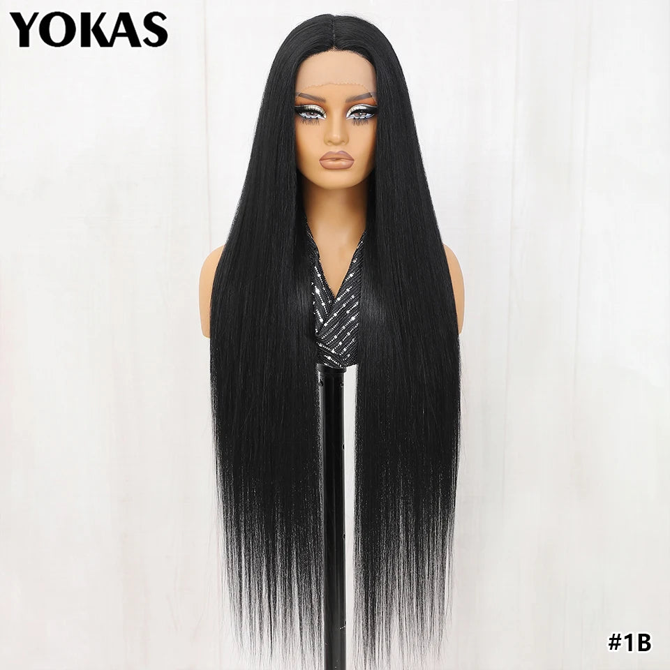 30" Straight 13x6 Lace Frontal – Natural Hairline Synthetic Wig