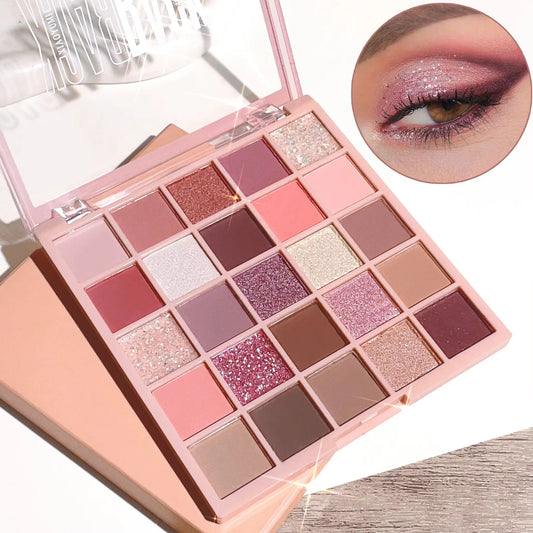 Sunset Earth 25-Color Eyeshadow Palette | High-Pigment Warm Neutrals & Shimmers